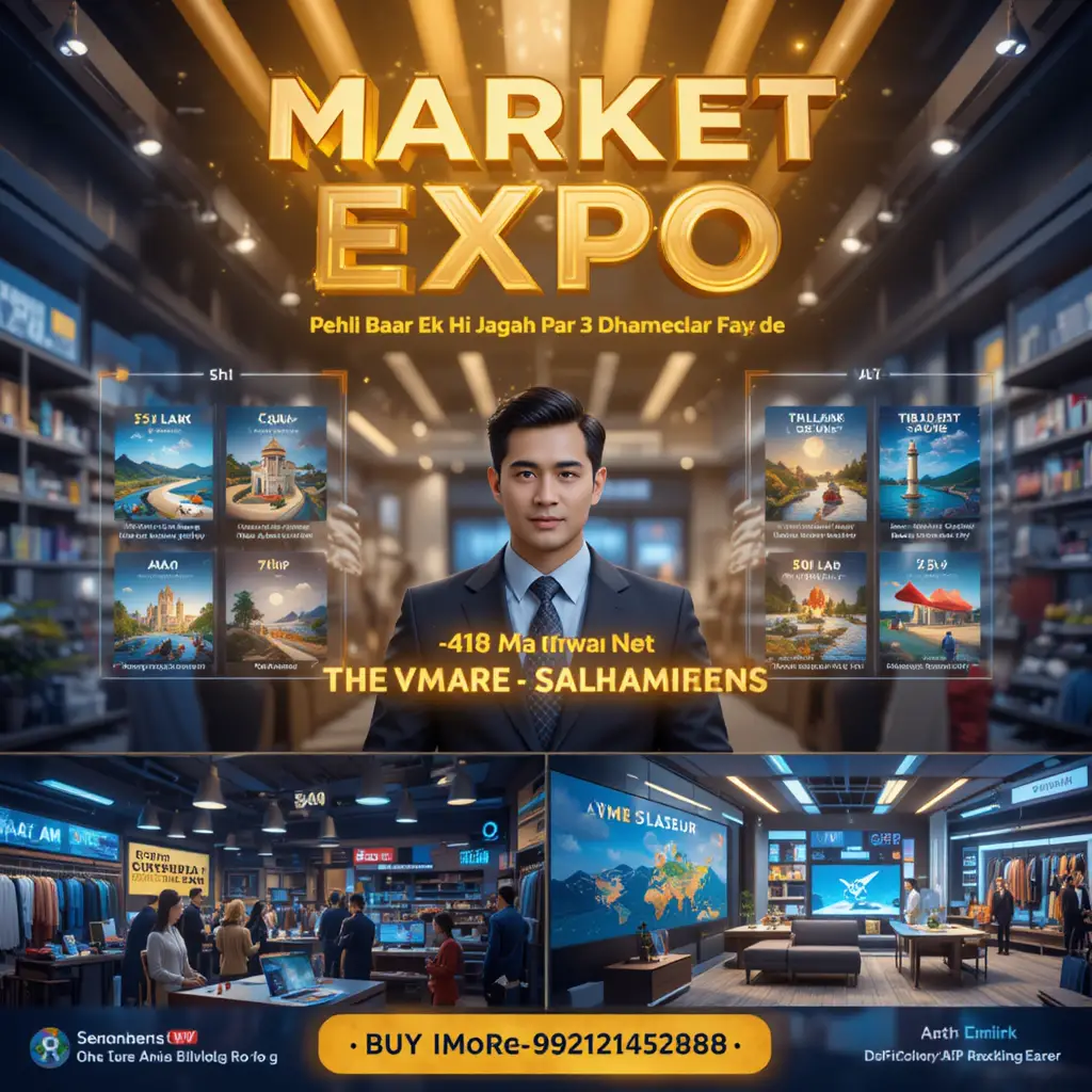 Grand logo reveal for market garments business expo