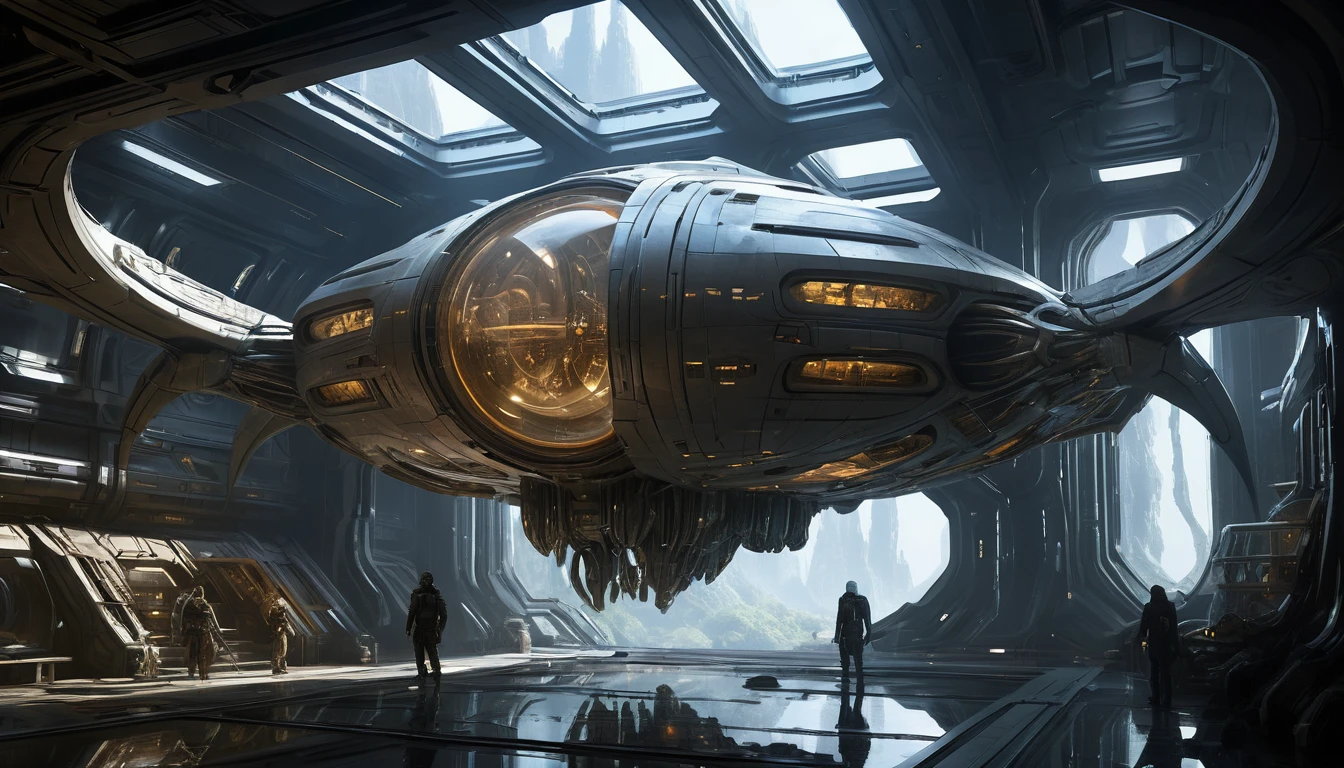 Colossal Living Latex Flagship Drifting Through Deep Space