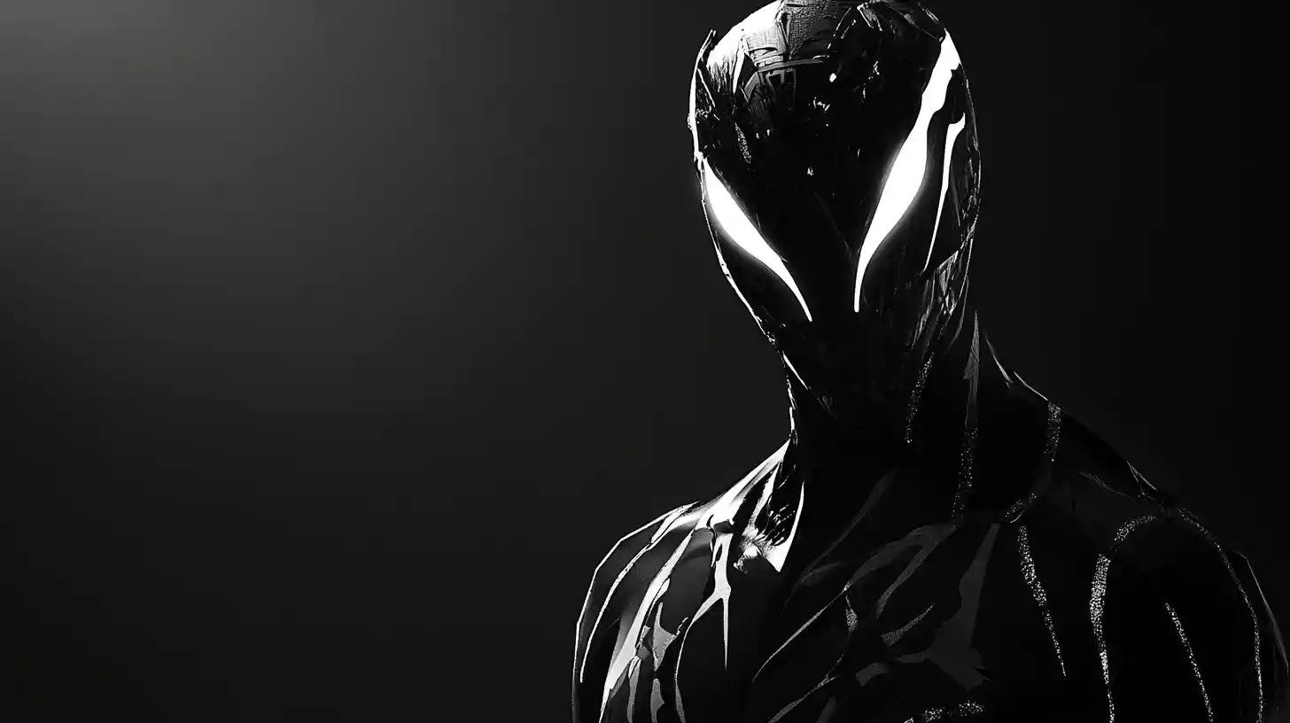 Glowing creature silhouette emerging from a near black void