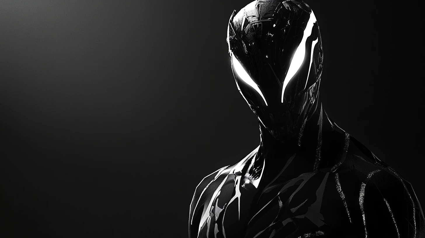Glowing creature silhouette emerging from a near black void