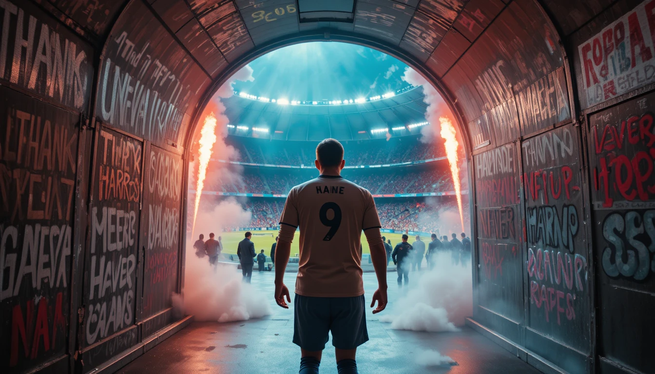 Soccer player walks from tunnel toward roaring stadium
