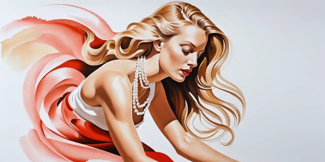 Sensual woman on white rug in elegant studio pose