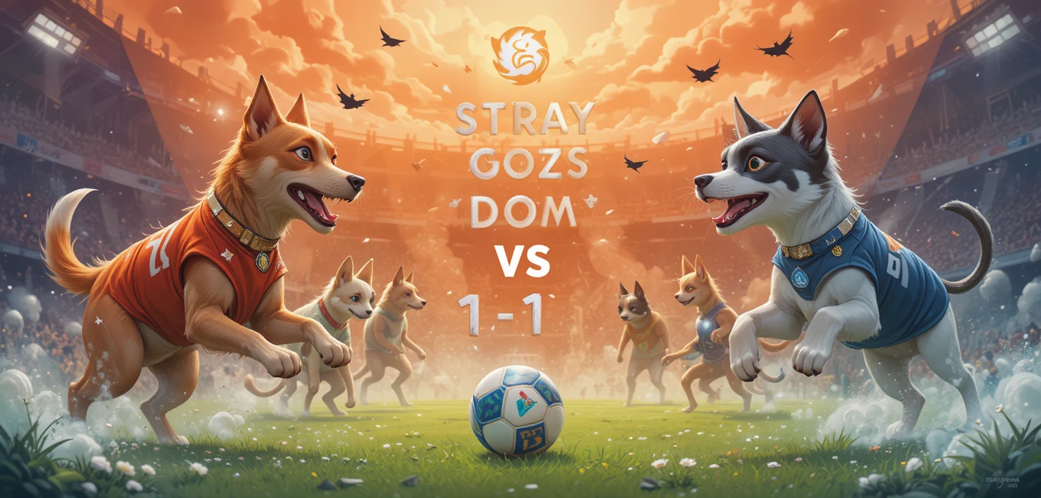 Stray dogs and cats face off in a world cup final
