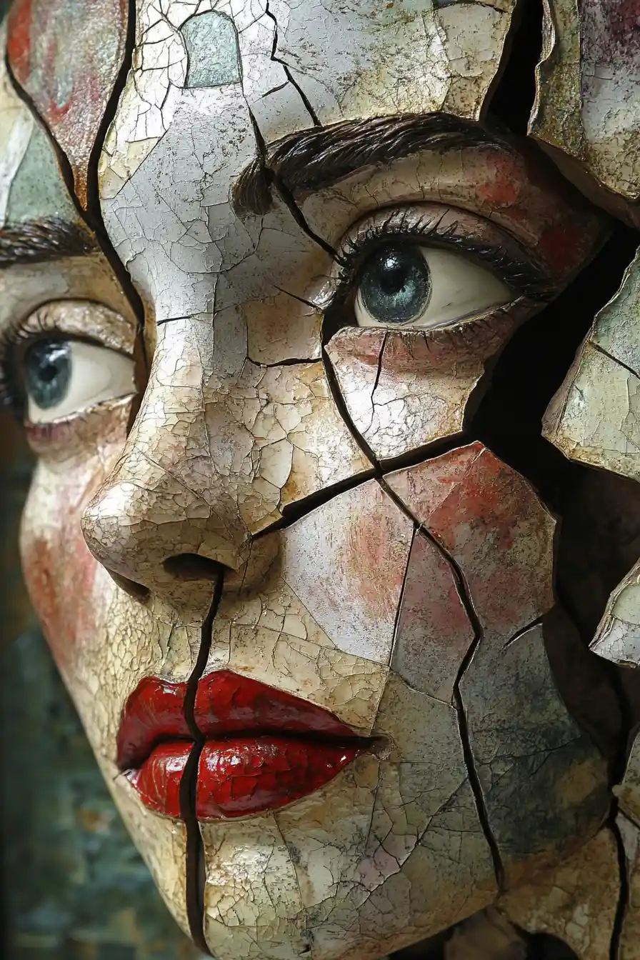 Broken mosaic arranged in an intentional cohesive craft design