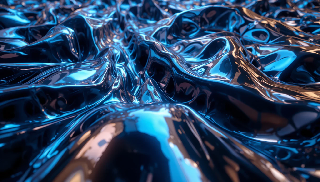 Endless glossy latex surface reflecting ambient light