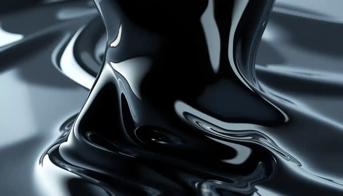 Endless glossy latex world with reflective smooth surfaces