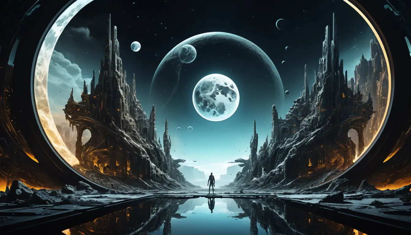 Split cosmic world of organic light and mechanical darkness