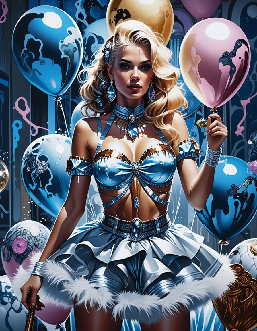 Fantastische Geburtstagsparty mit Neon-Kuchen und Ballons
