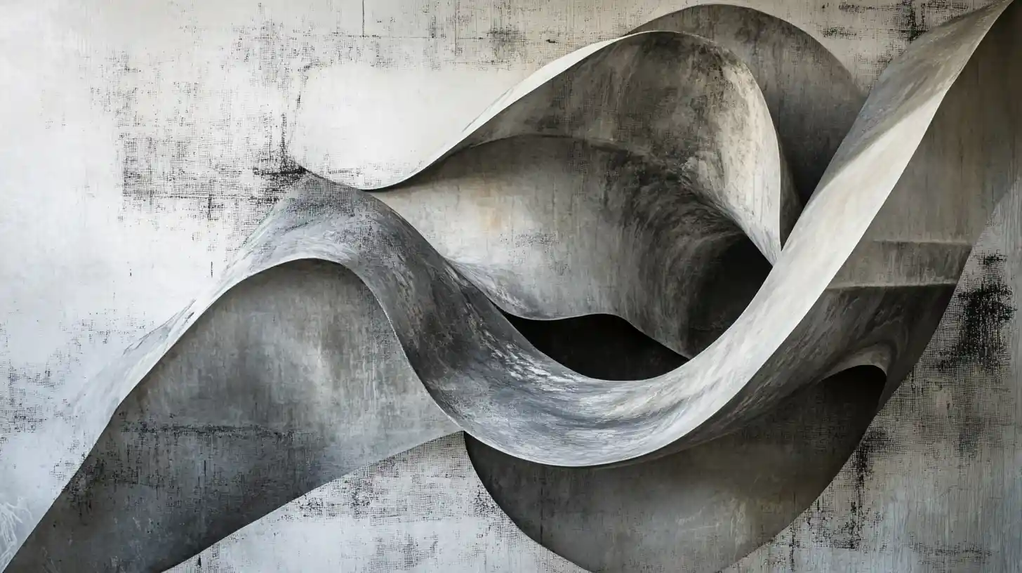 Soft flowing abstract forms with subtle geometric structure