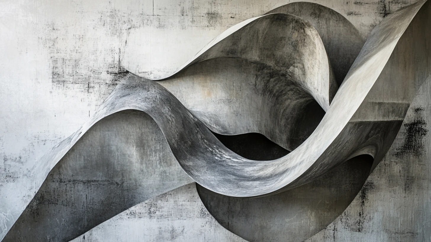 Soft flowing abstract forms with subtle geometric structure