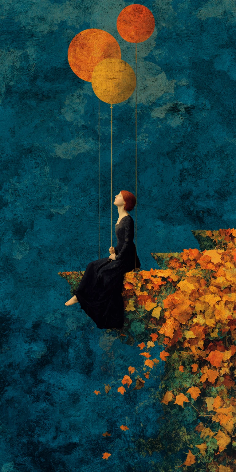 Surreal landscape painted in rich deep pop color palette