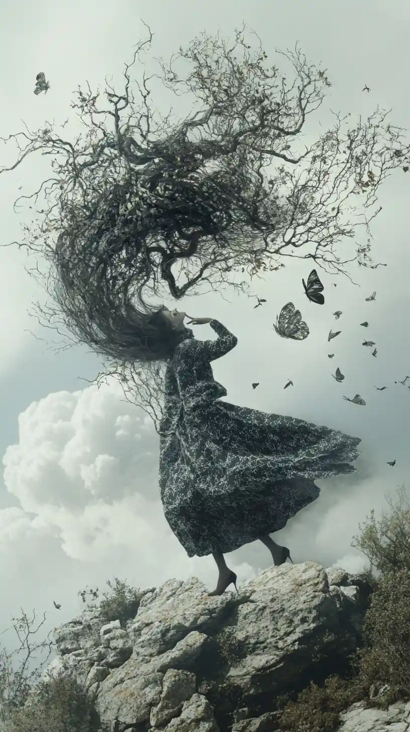Wild expressive style with bold rhythmic energy