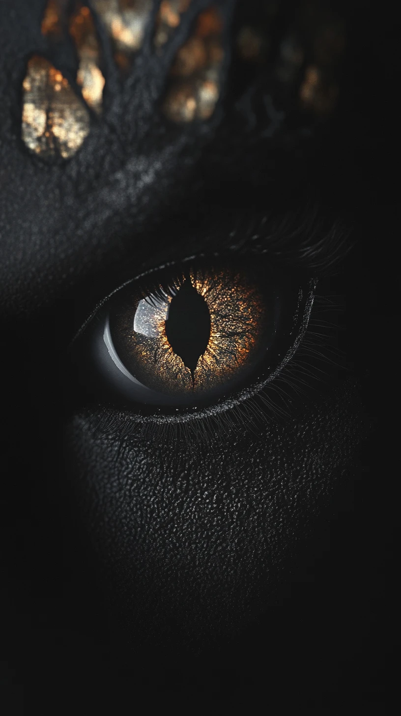 Glowing eyed creature emerging from darkness in minimal scene