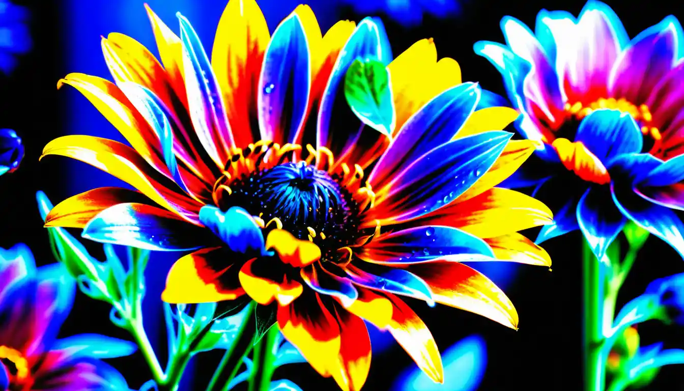 Vibrant Close Up Flowers In Explosive Color