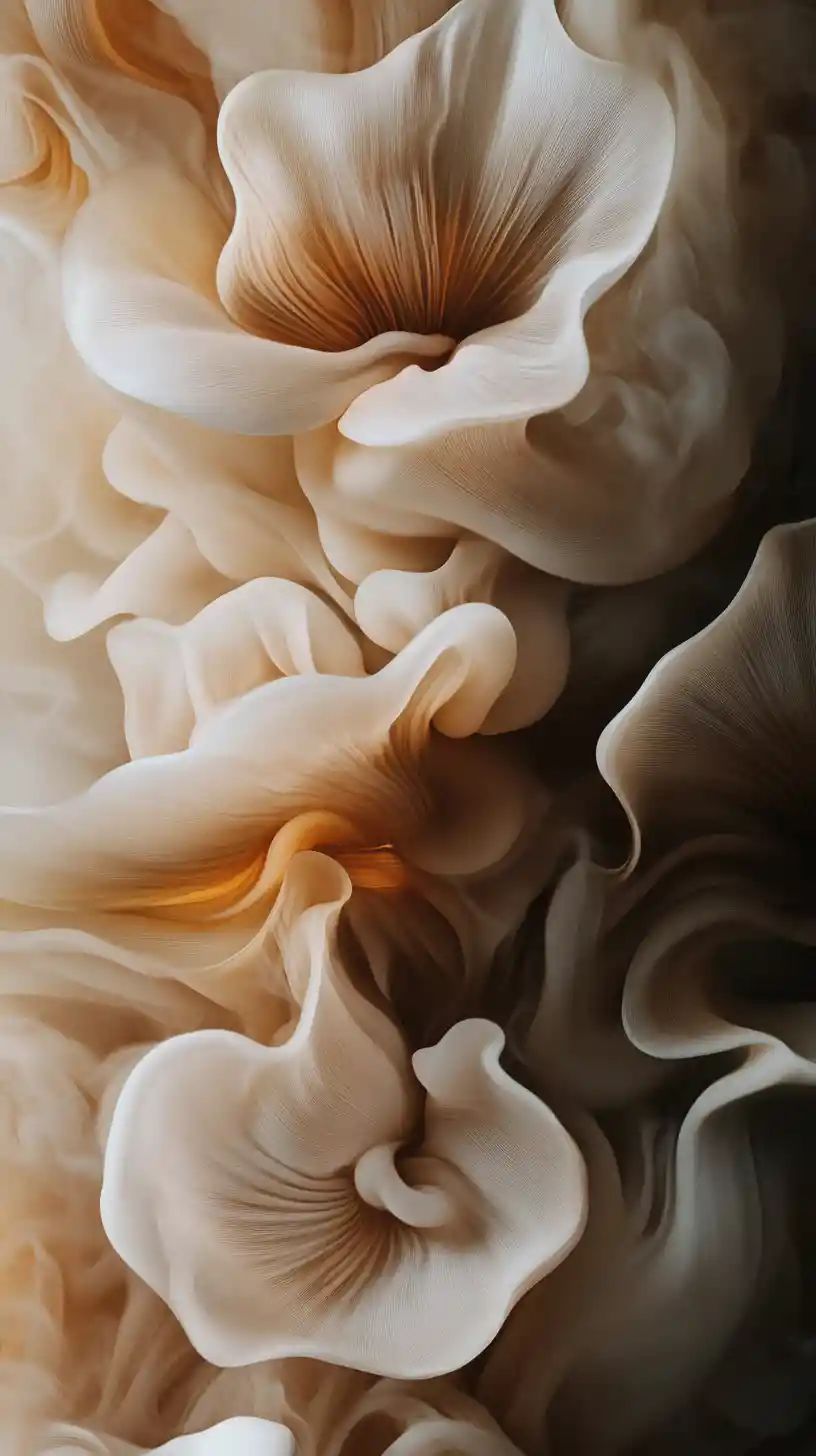 Surreal Floral Sculpture Blending Petals And Rising Flames