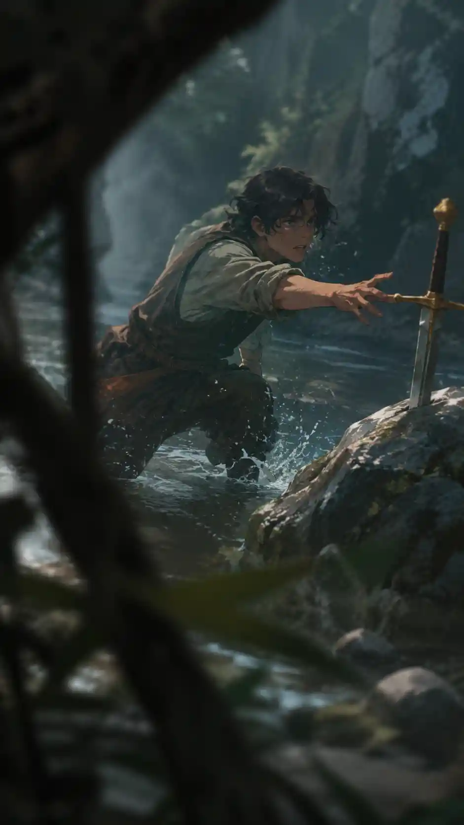 Candid illustration of a woman at a tense turning point
