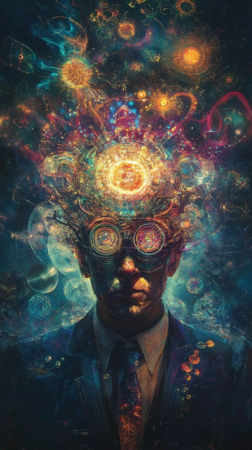 Hombre misterioso con lógica hipnótica y mente nuclear