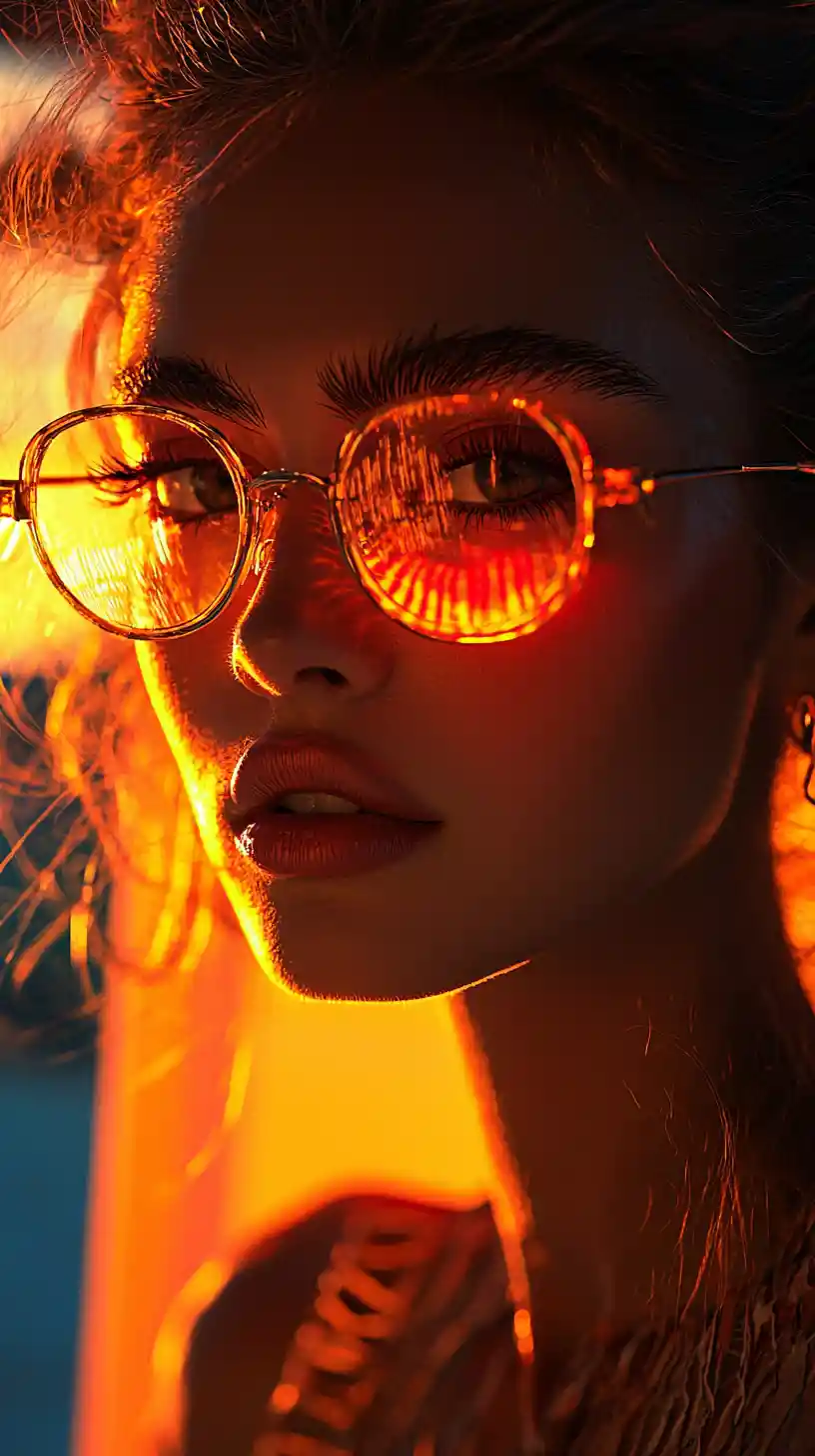 Fashion woman in neon electro style at Ibiza nightclub