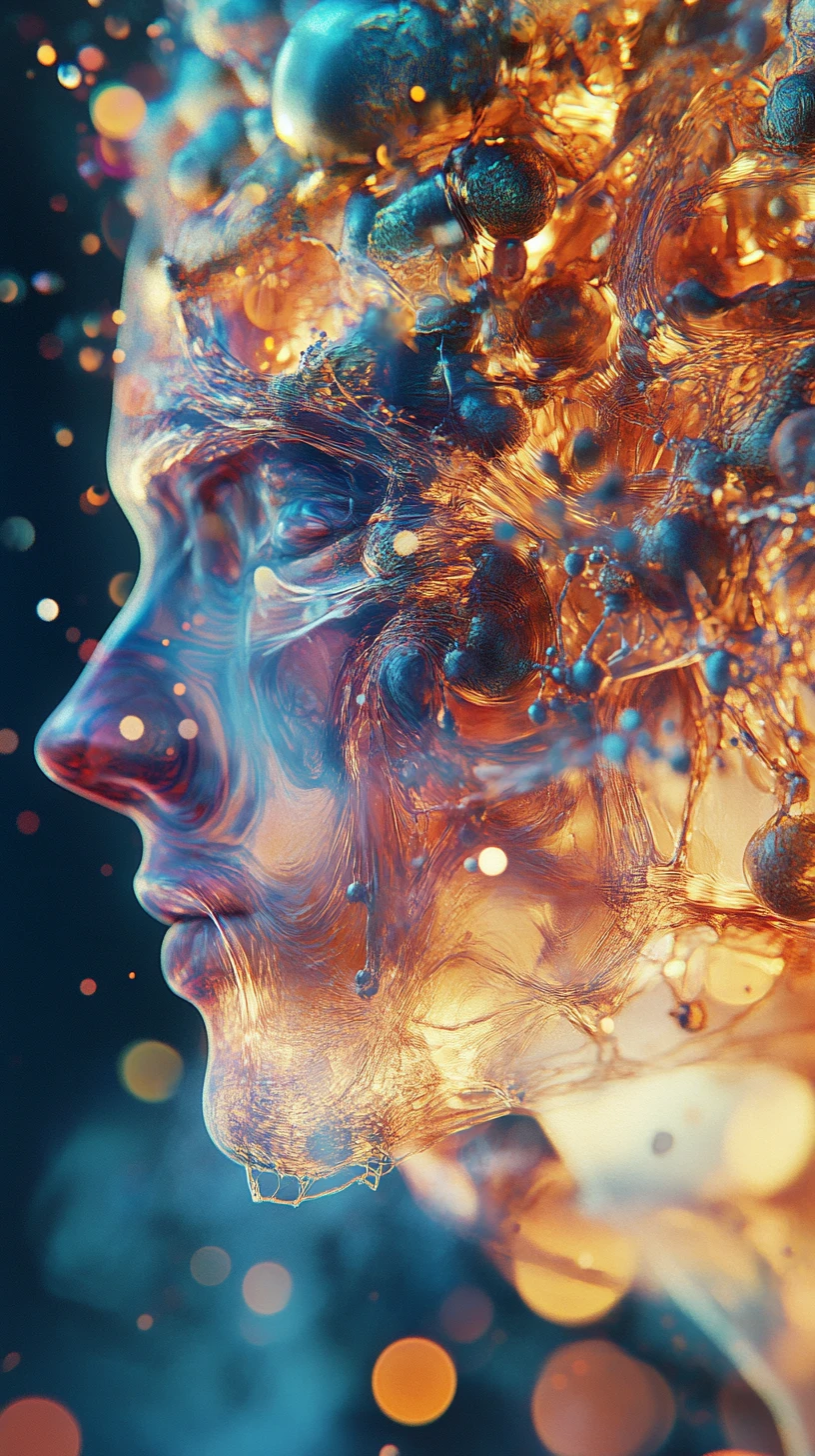 Futuristic electronic device surrounded by neon energy waves