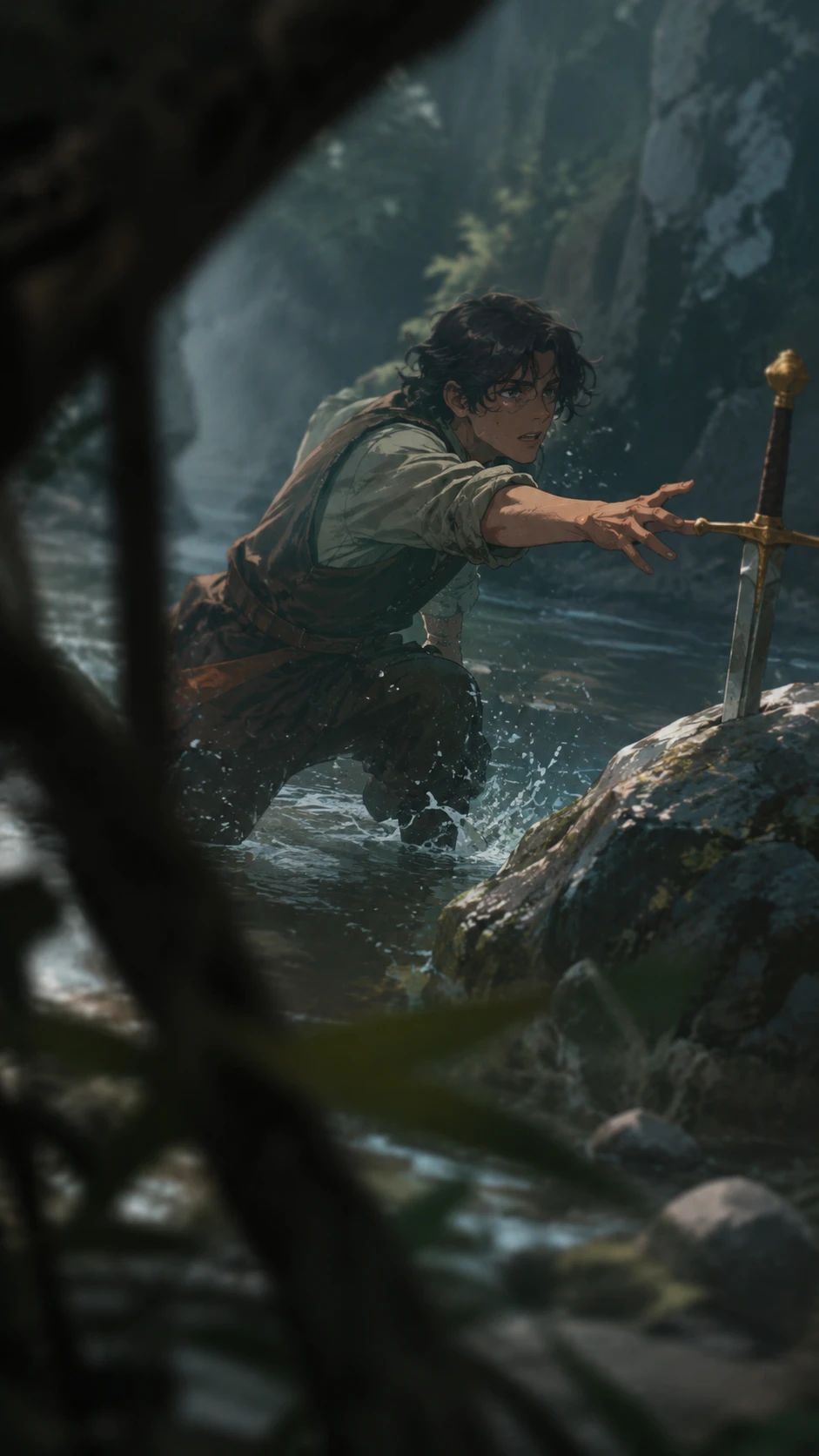 Candid illustration of a woman at a tense turning point