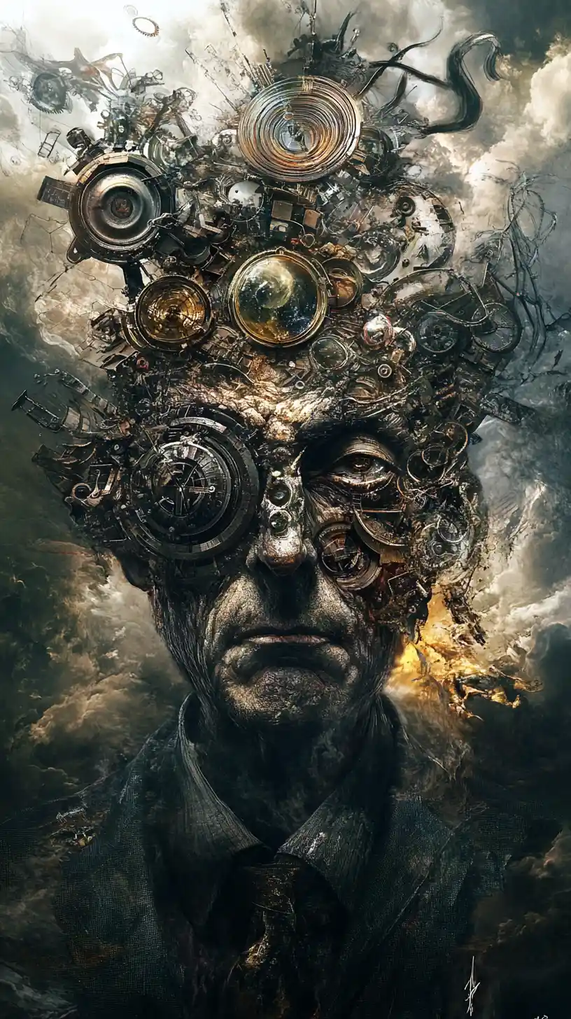 Man with intense logical and hypnotic presence