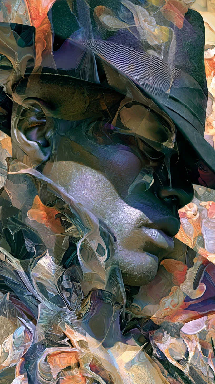 Surreal neurosurgeon channeling electric currents in the brain