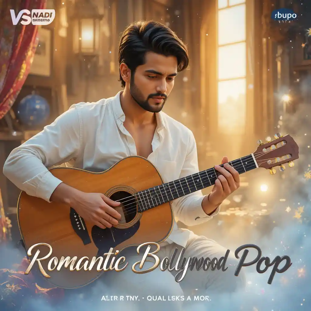 Romantic Bollywood music cover with dreamy cinematic mood