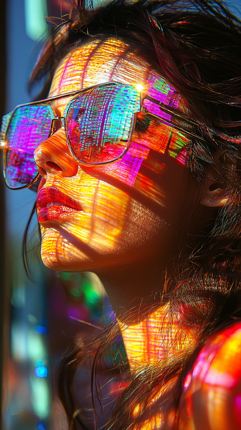 Mujer de moda con estilo en una escena urbana eléctrica de Ibiza