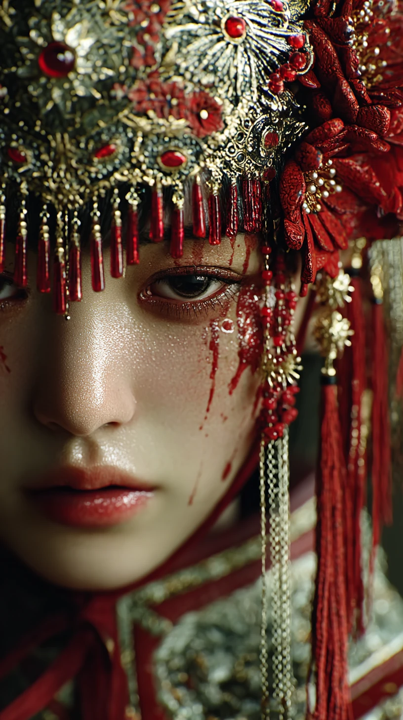 Vom Tang‑Dynastie-Stil inspiriertes Porträt einer eleganten asiatischen Frau