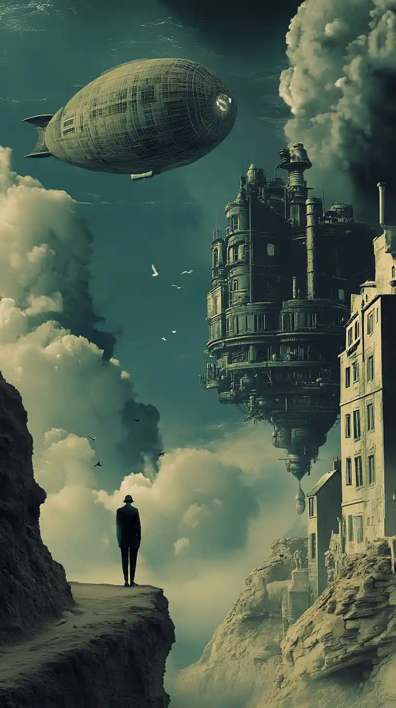 Futuristic corporate city skyline in the distant year 3030