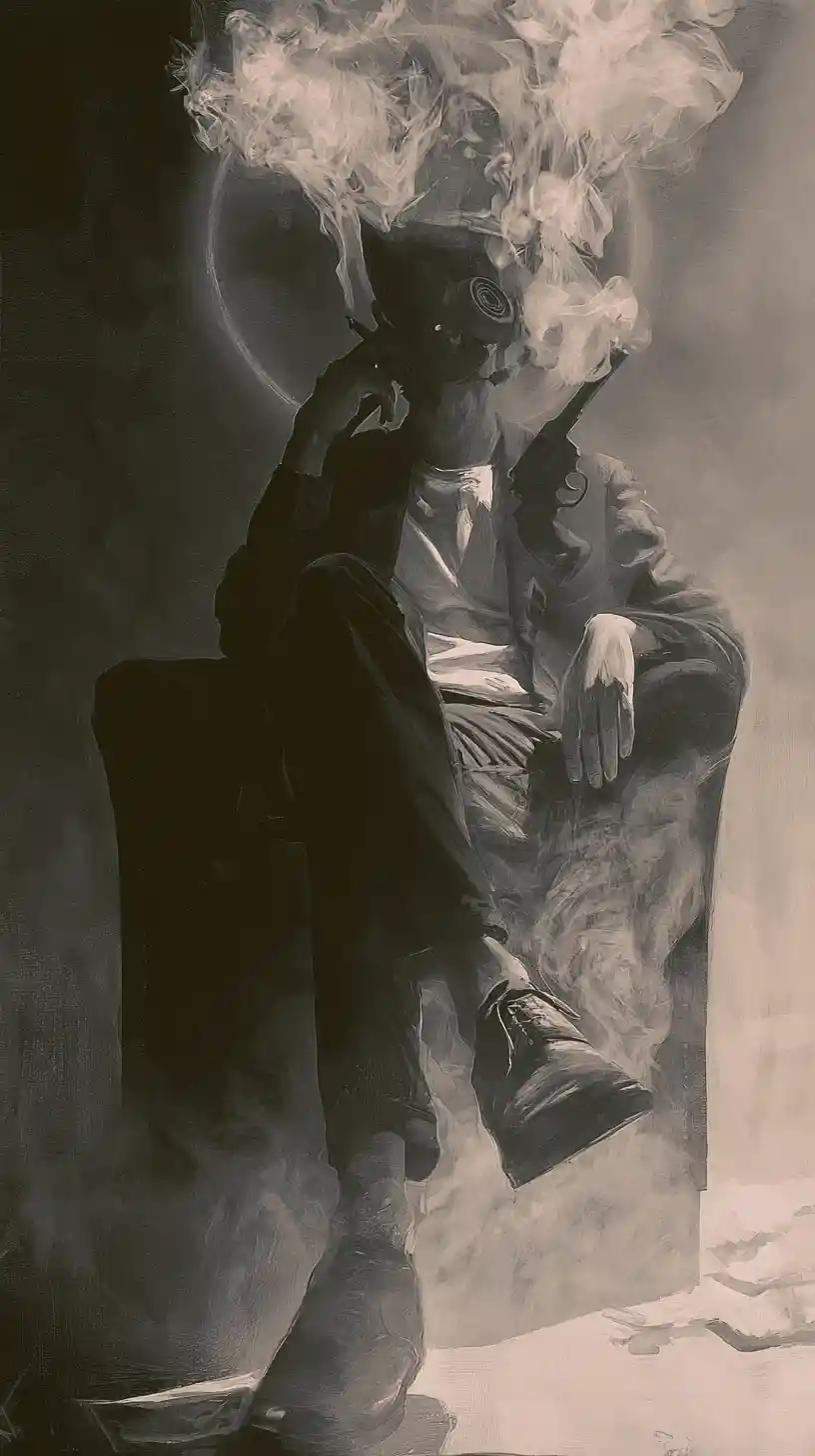 Lifeless presence contemplating the meaning of life