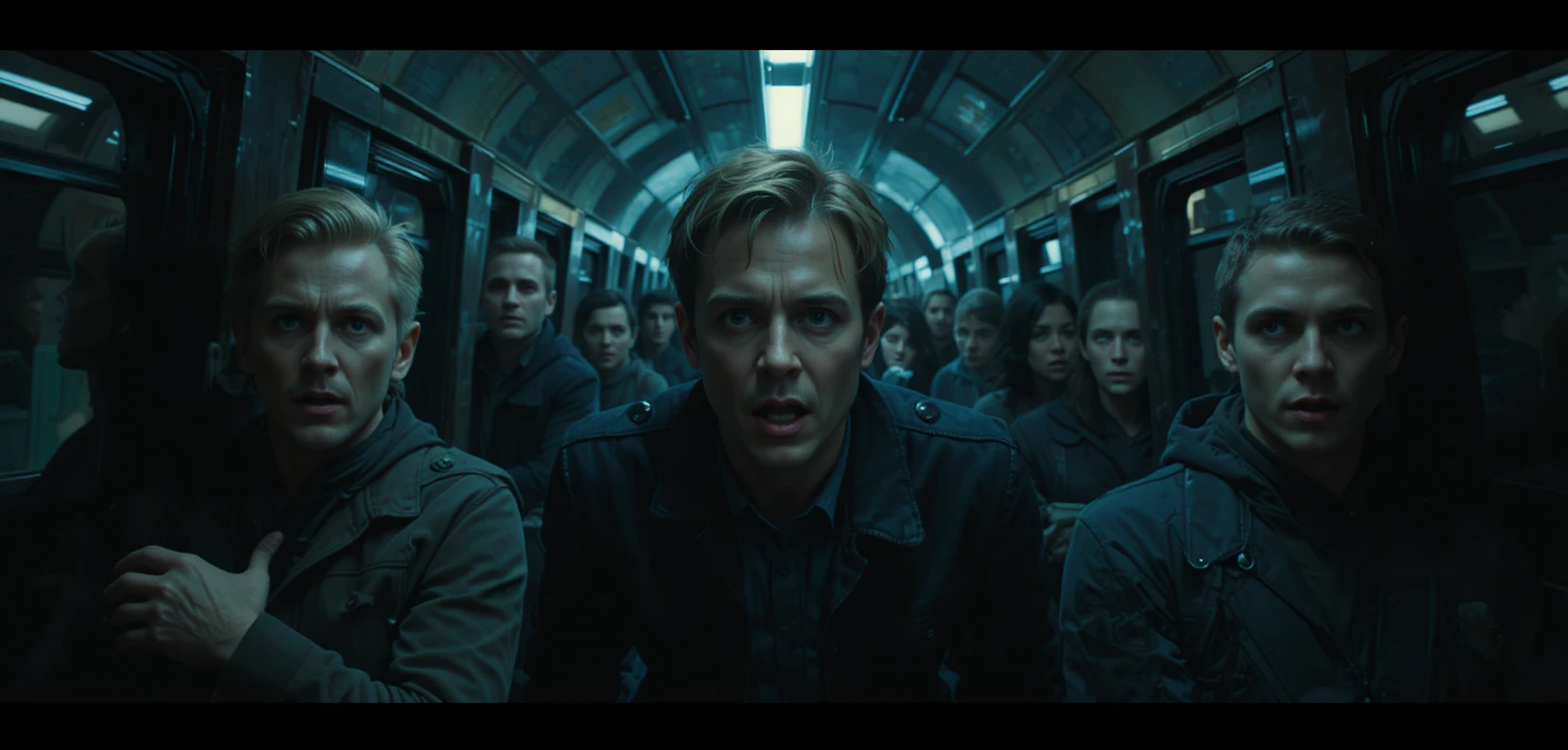 Terrified man trapped inside a speeding ghost train