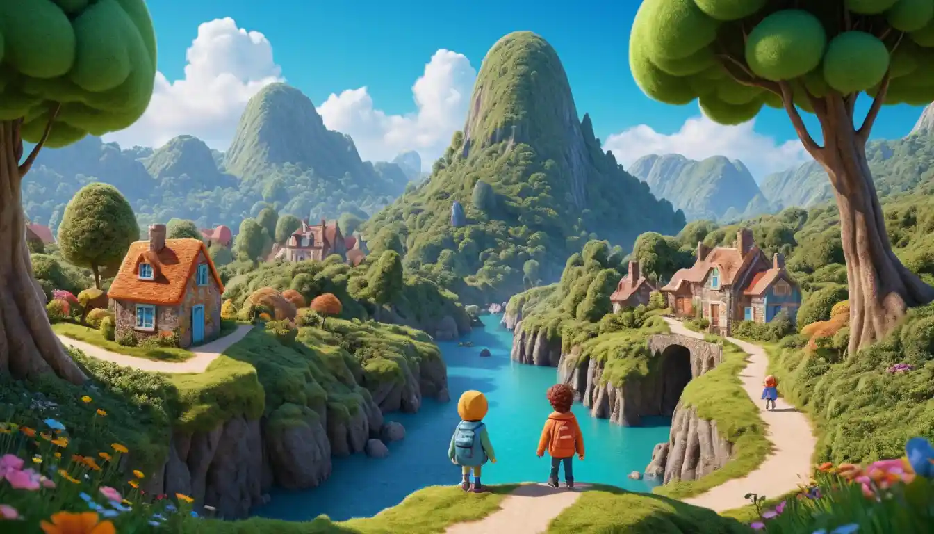 Cute 3D children adventure in a colorful fantasy world