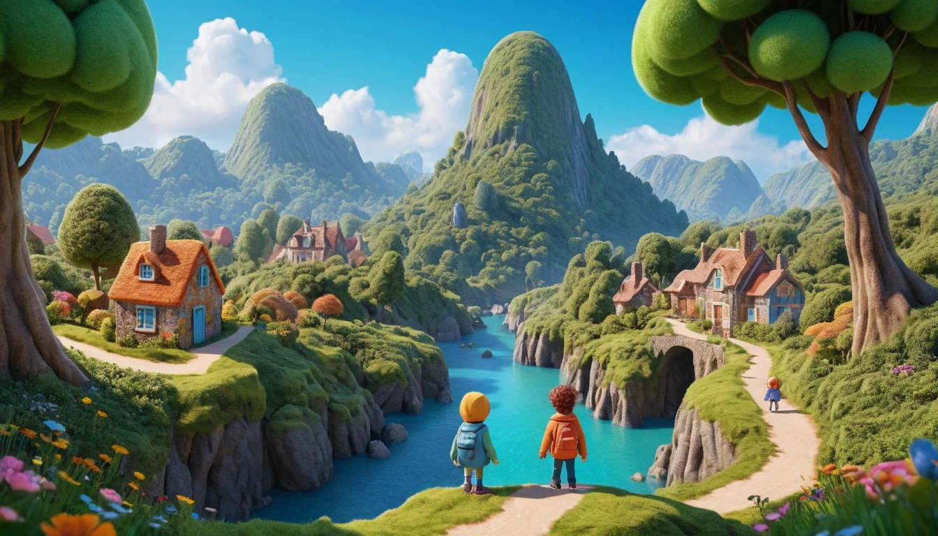 Cute 3D children adventure in a colorful fantasy world