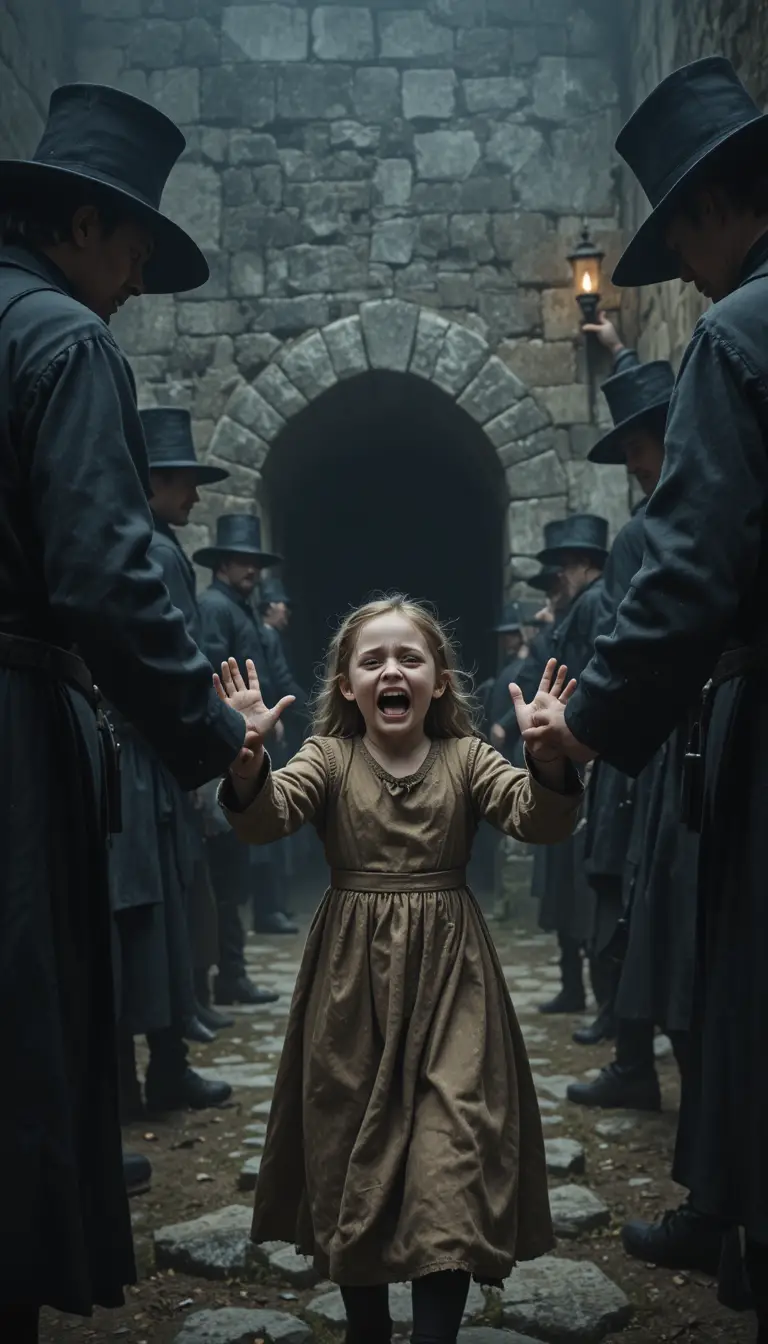 Terrified Little Girl Dragged To A Dark Stone Prison