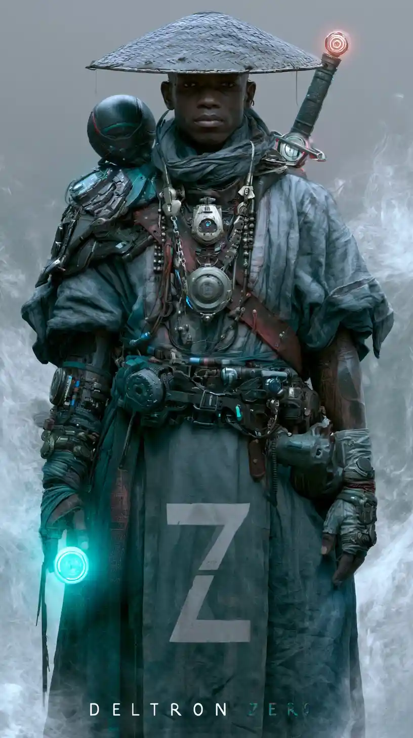 Futuristic sci fi world of technology and arcane power