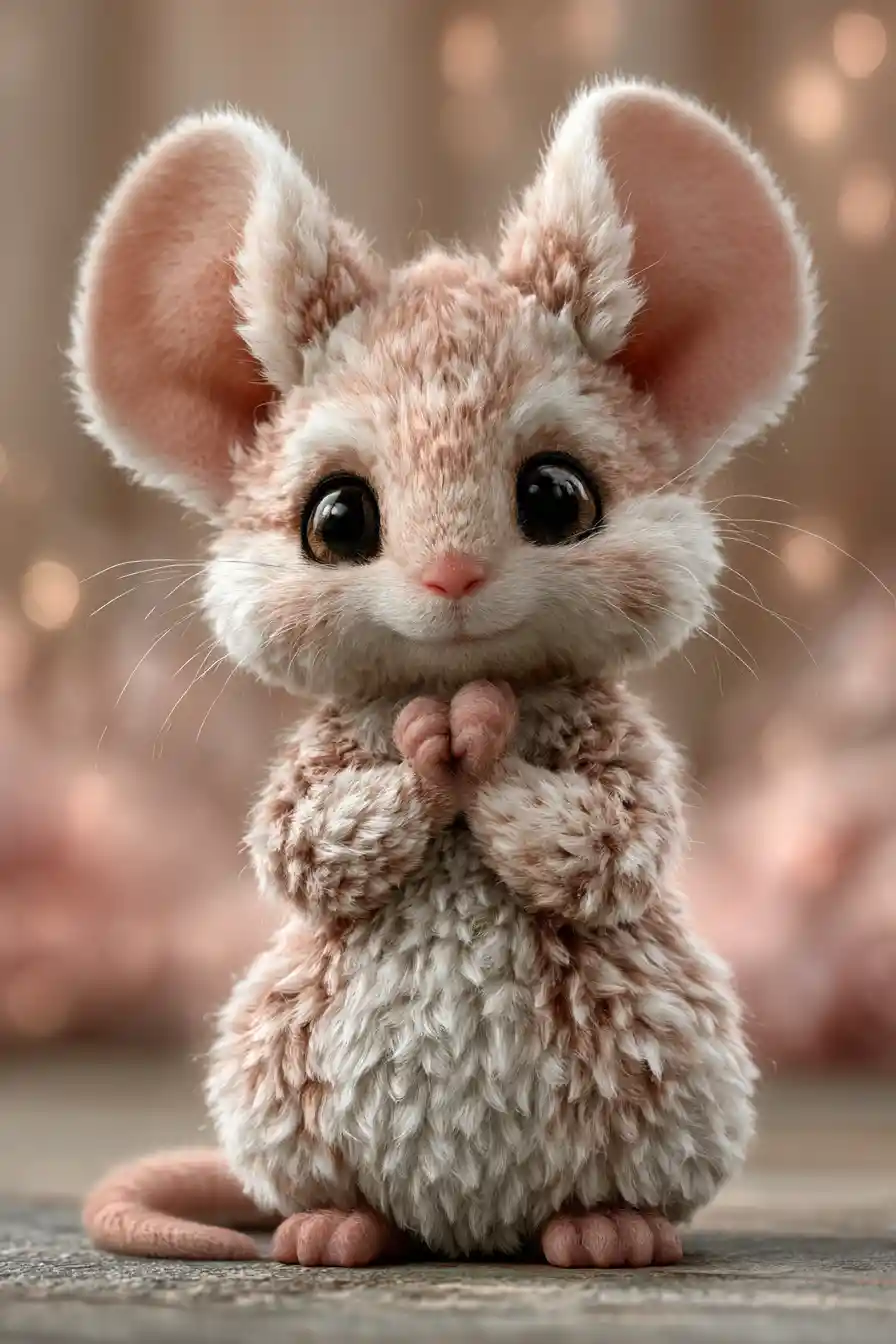 Adorable Little Mouse In A Playful Fantasy World Scene