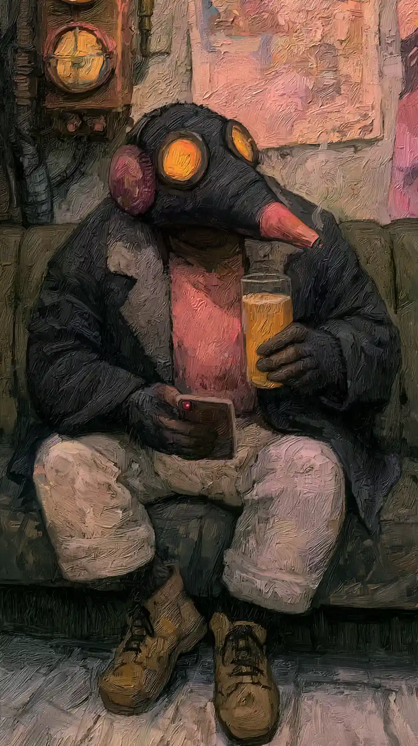 Underground hangout with a mole man and his family
