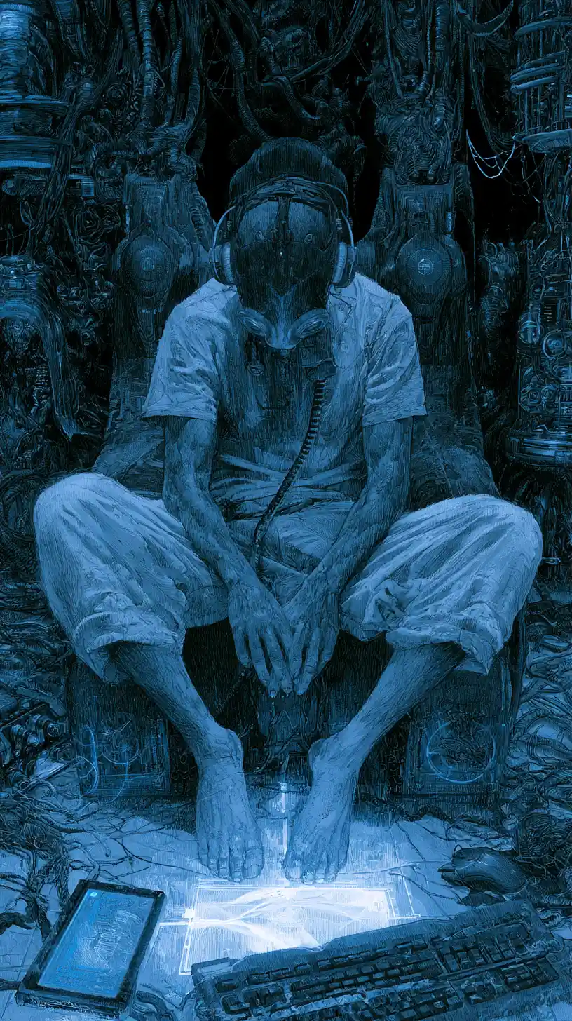 Futuristic digital illustration of advanced technology vision