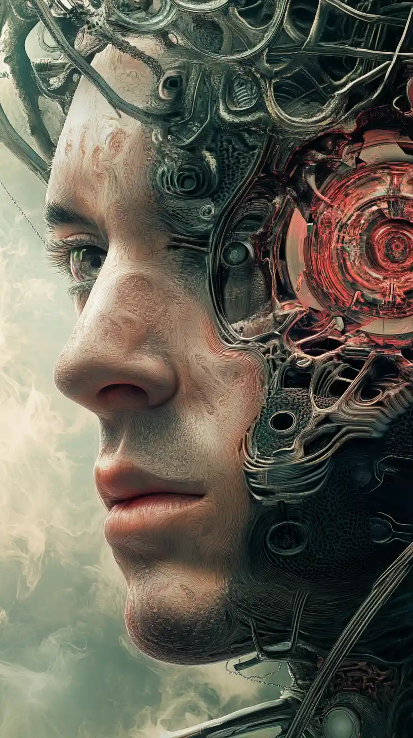 Rapper Delivering Futuristic Verses About Artificial Life