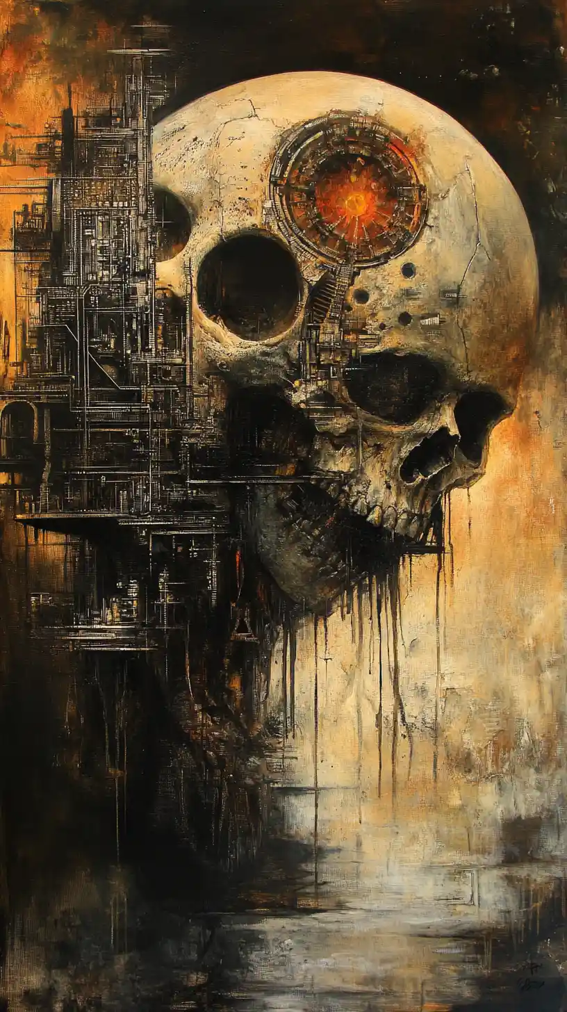 Lone man in a nuclear post apocalypse sci fi world