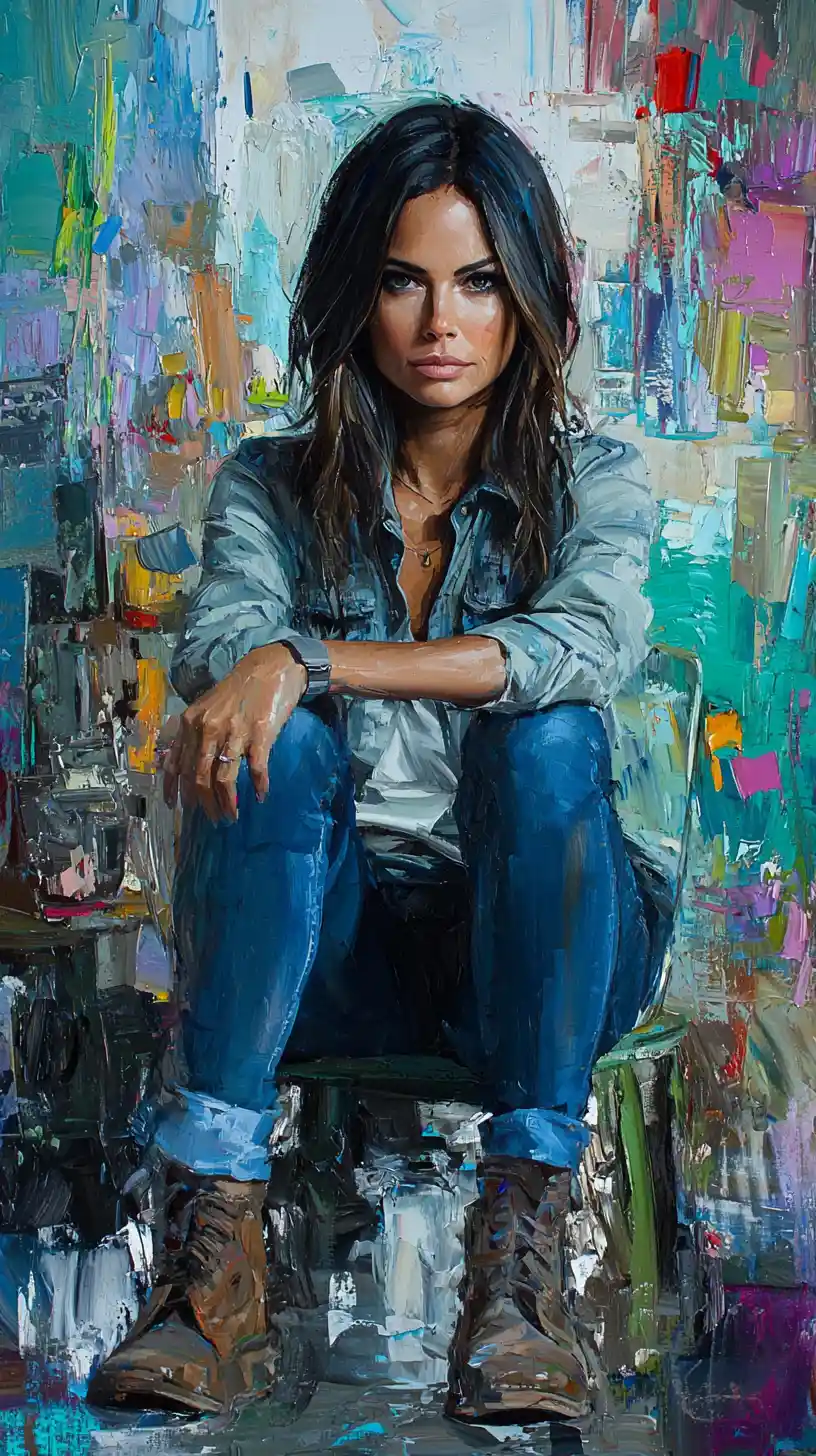 Artistic close up portrait of a woman with rich details
