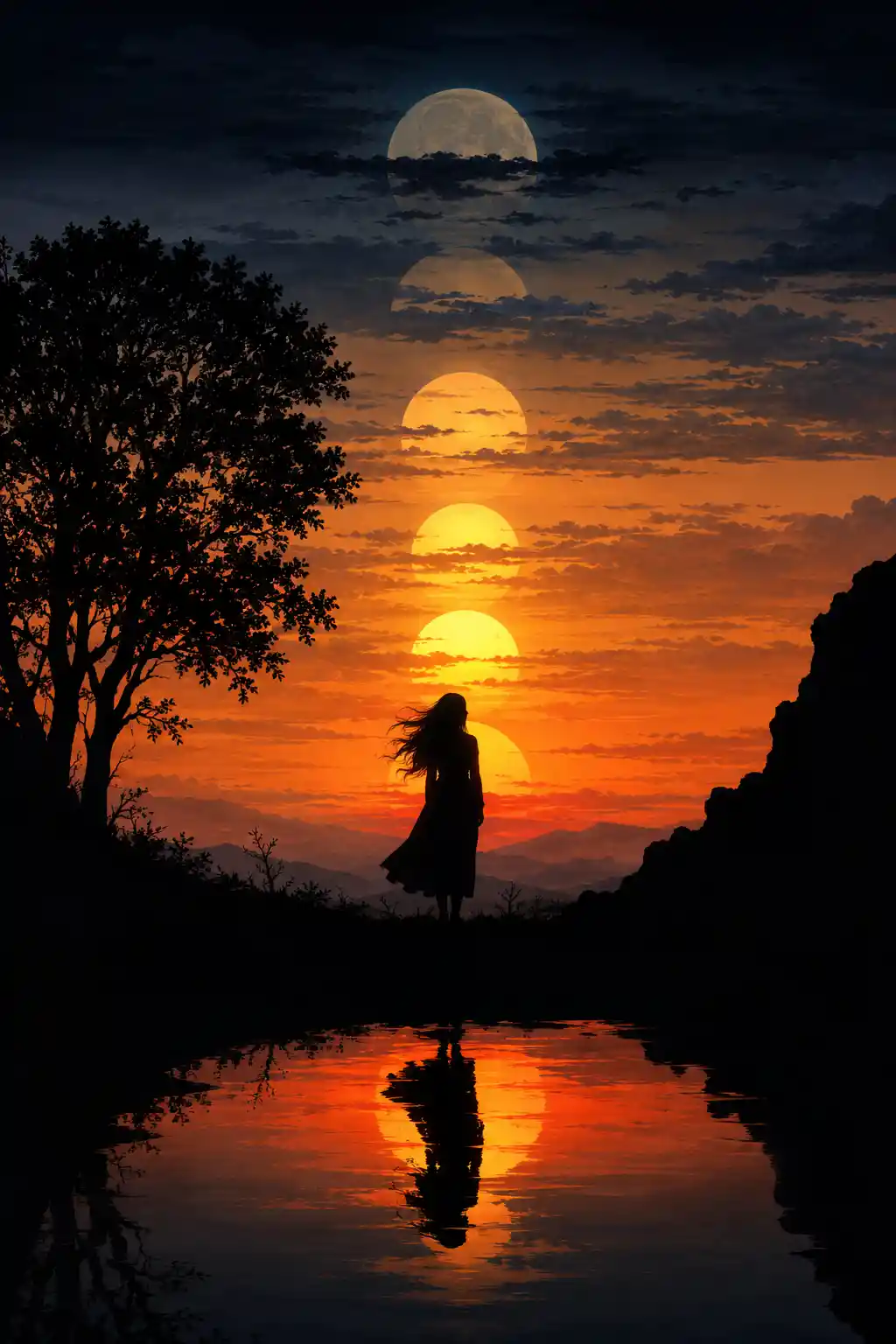 Soft nostalgic scene fading gently into the coming dawn