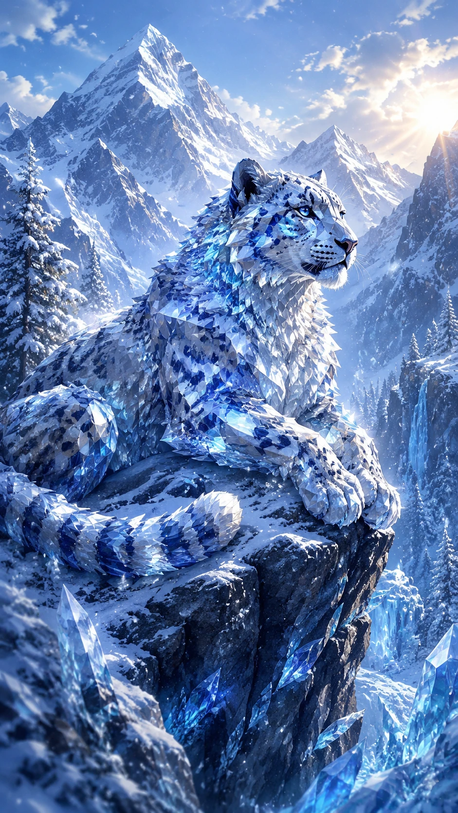 snowy mountains