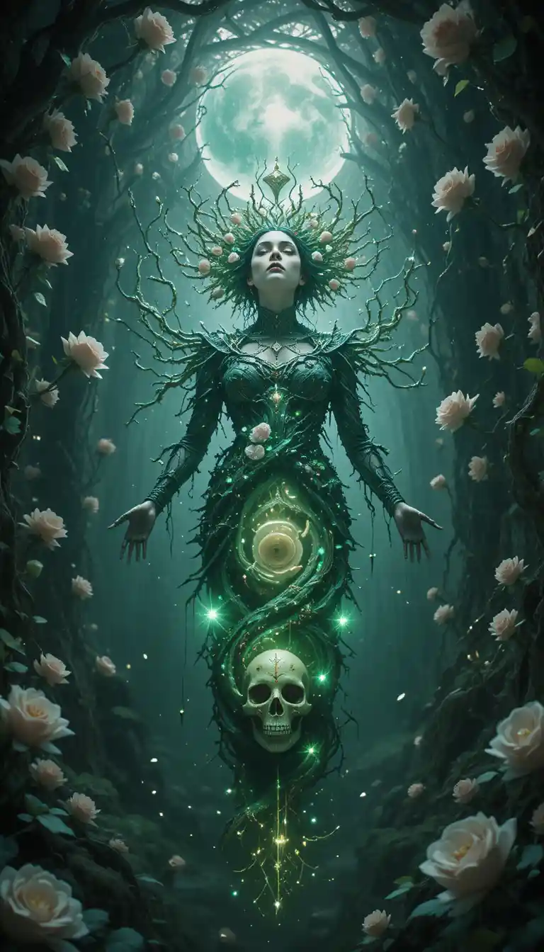 Ancient forest queen suspended between life and death