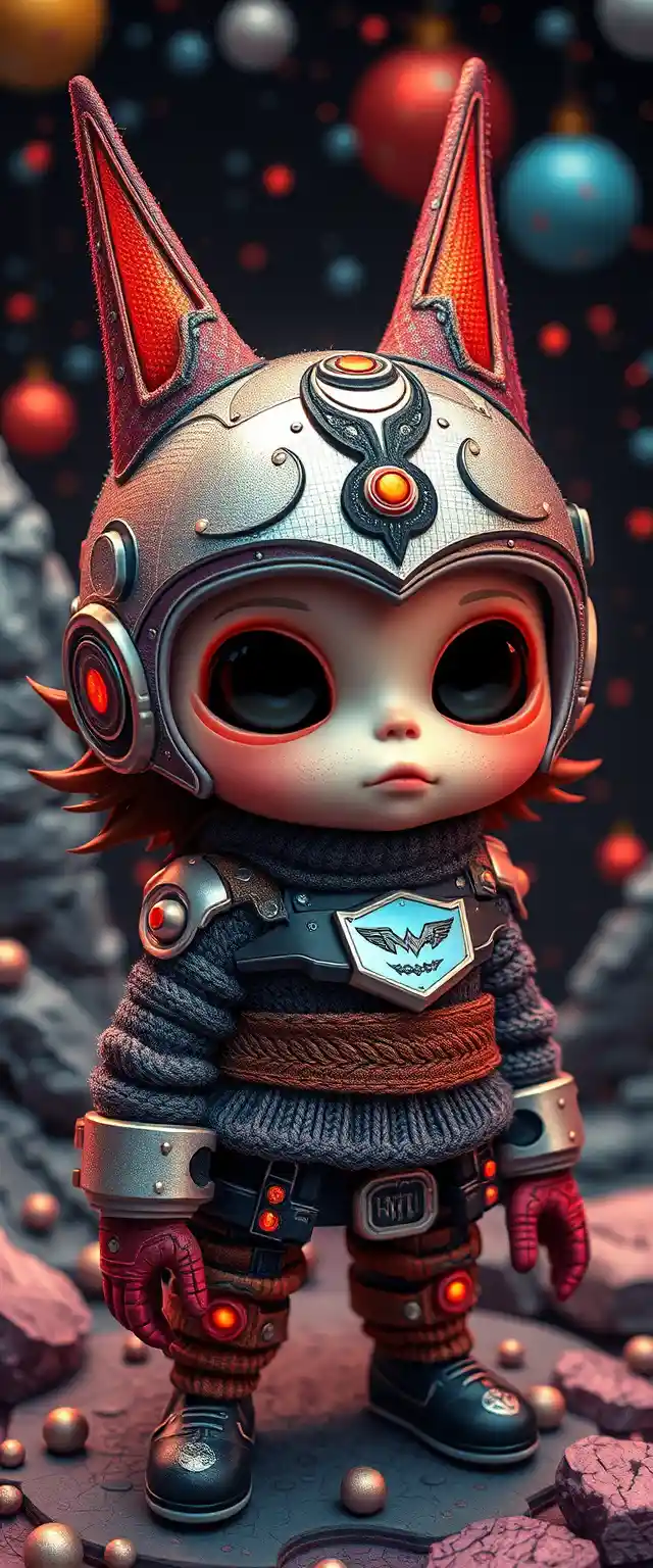 Cute 3D girl heroine in a colorful fantasy world