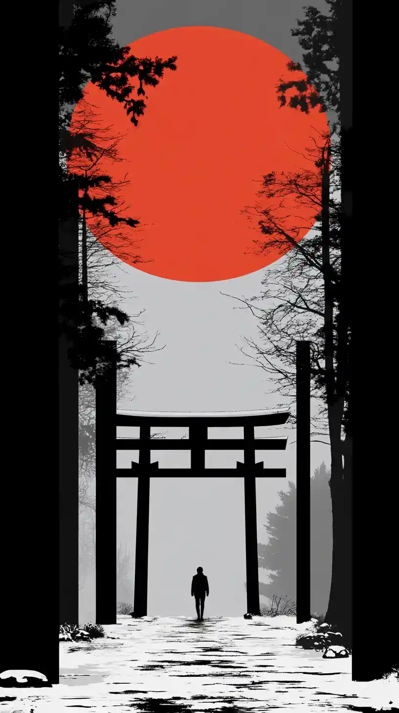 Retro anime wallpaper with bold cel shaded illustration