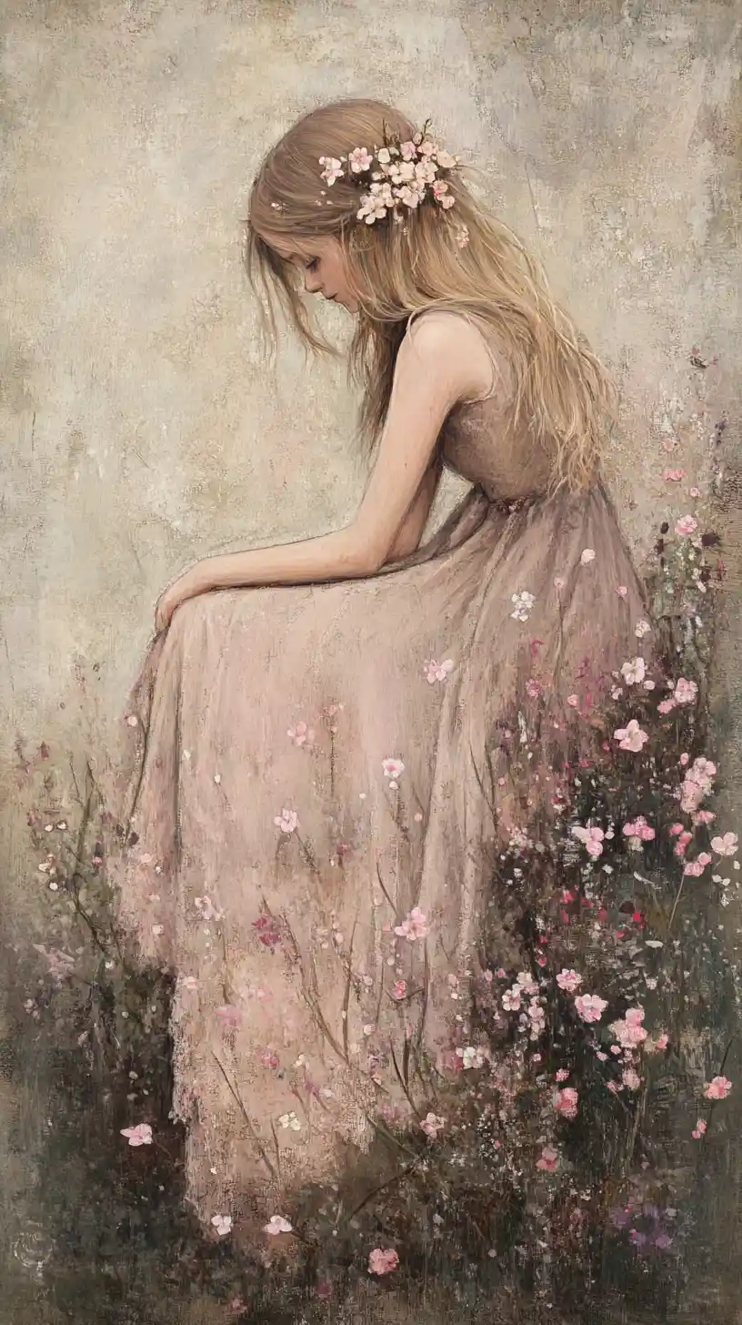 Dreamy Dark Fairy Forest In Soft Painterly Realism