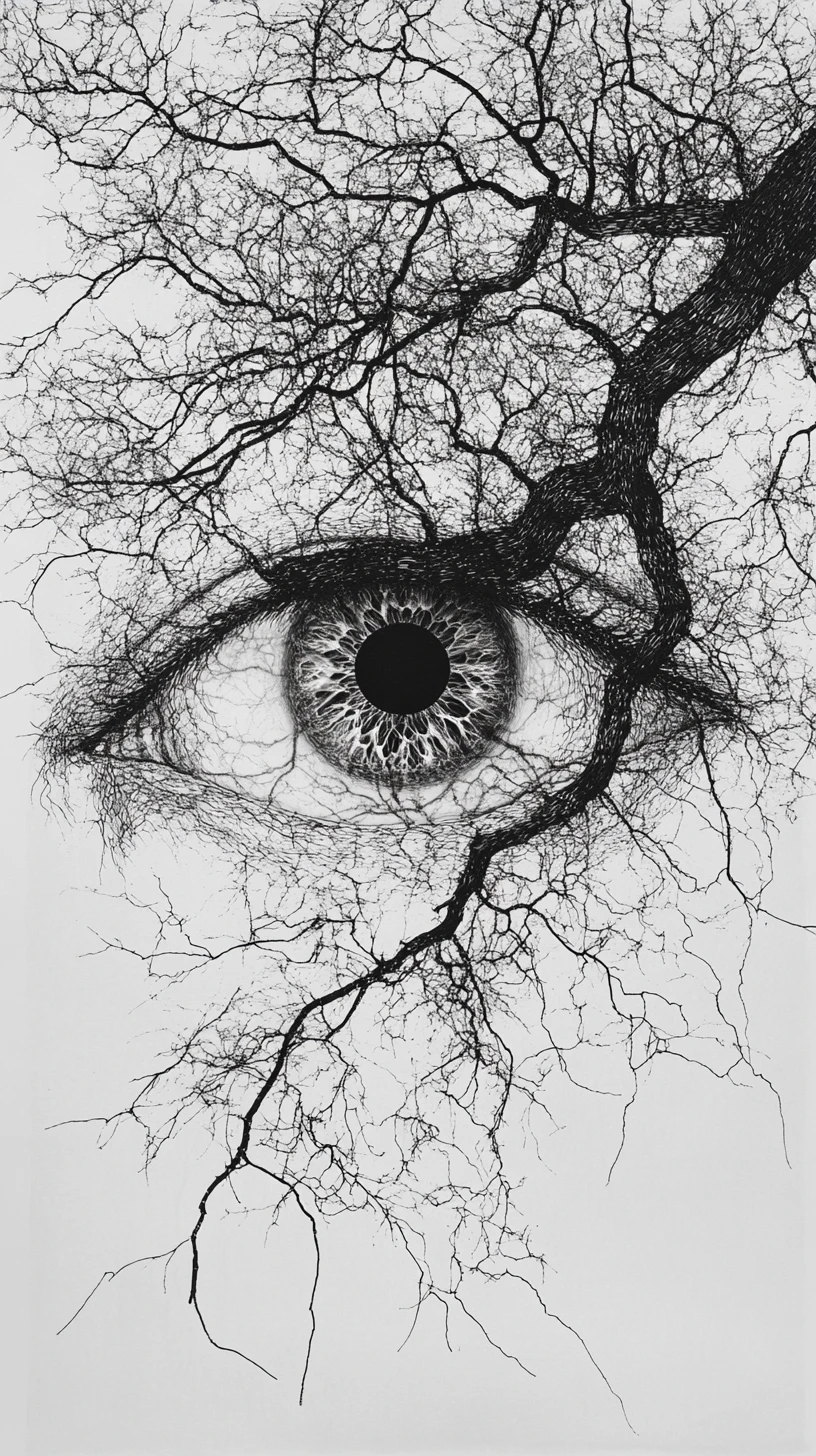 Subtle animal silhouette hidden in quiet abstract textures