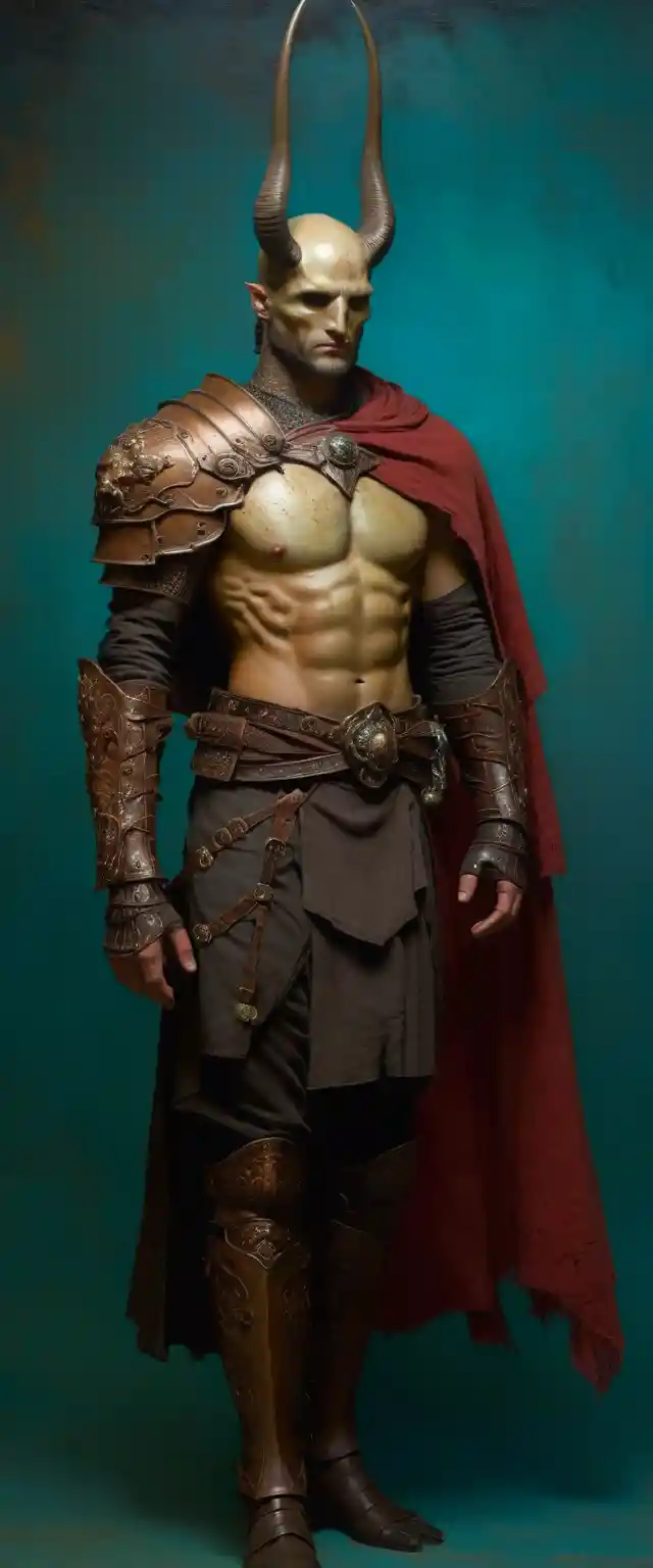 Mythic armored warrior with pale ashen skin and cloak